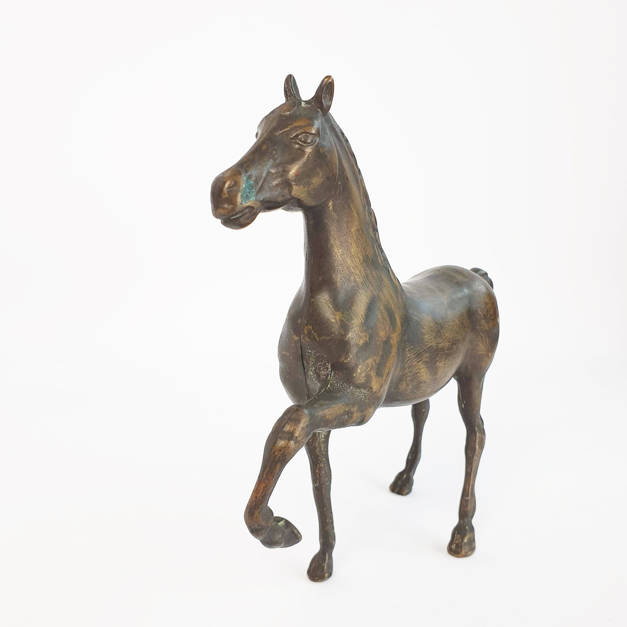 Vintage bronze horse statue