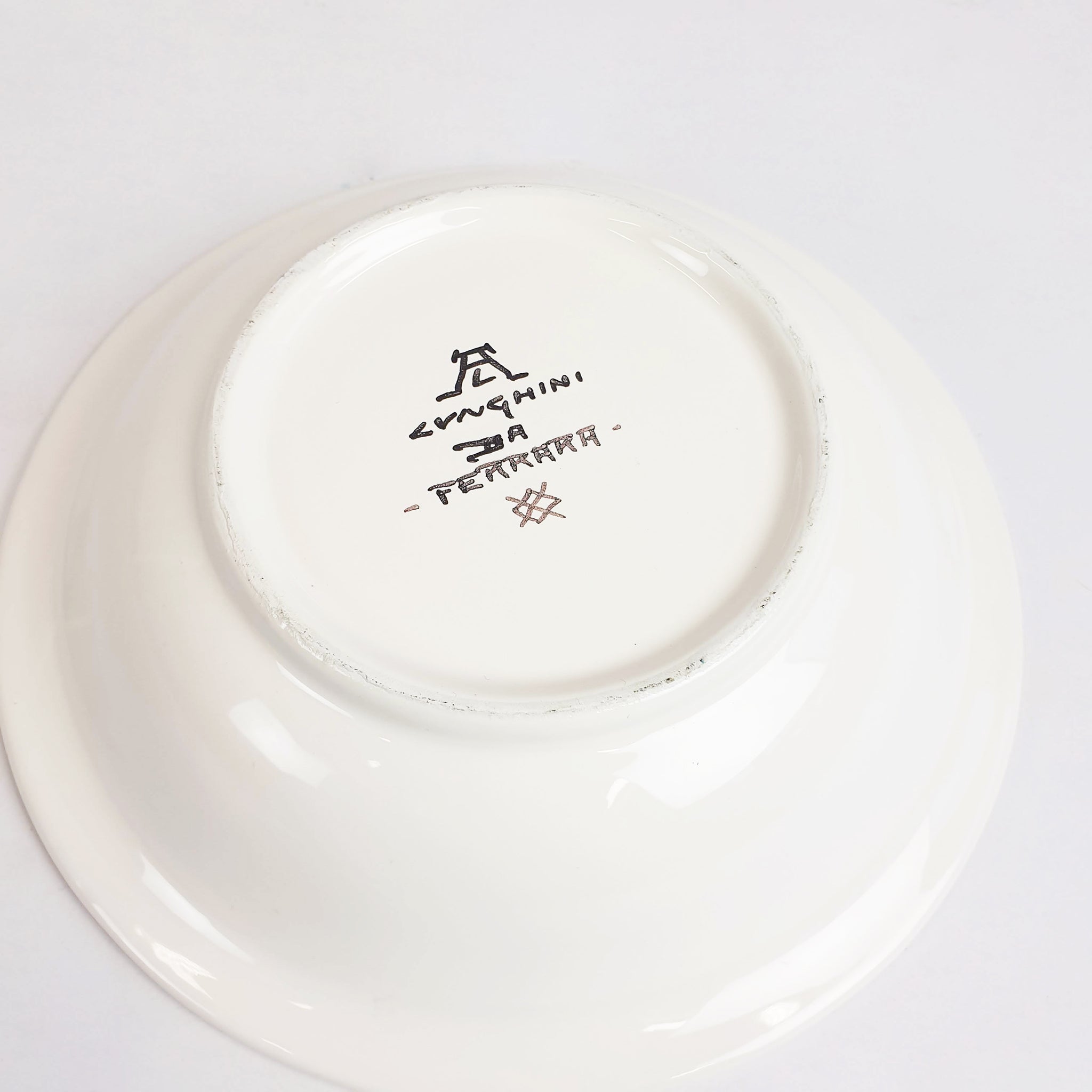 Vintage ceramic bowl by Lunghini da Ferrara