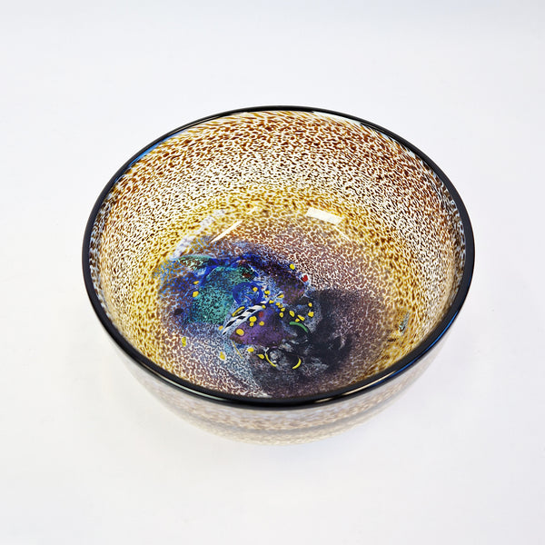 Vintage art glass bowl by Bertil Vallien for Kosta Boda
